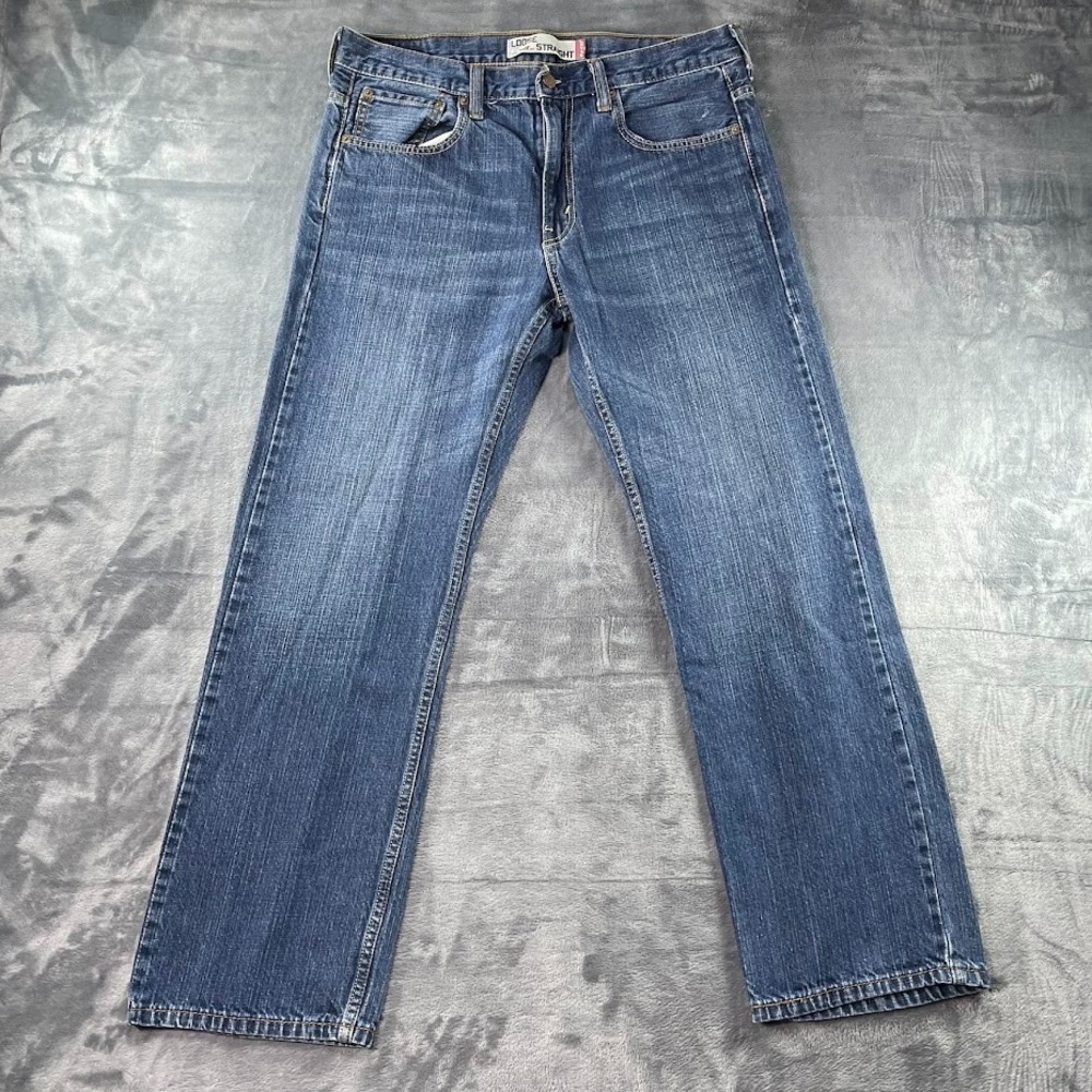 Y2K Levi's 569 Jeans Mens 32x32 Fits 34x30 Blue Loose Straight Relaxed Denim